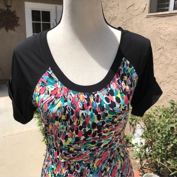 BCBGeneration Multicolor Bubble Hem Short Sleeve Dress Size S - Picture 6 of 7